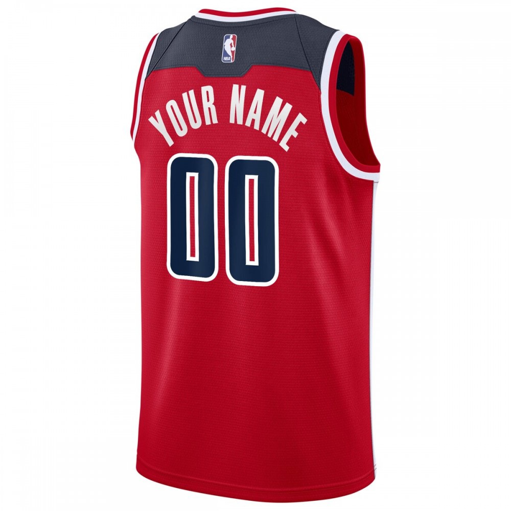 Washington Wizards Custom Swingman Jersey - Icon Edition - Red-Pro Kit Vault | Brand New 26/27 Sports Jerseys